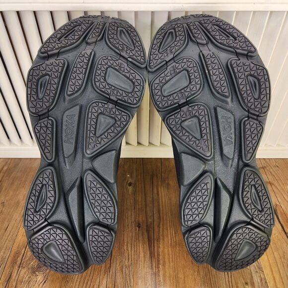 Hoka One One Bondi 8 Mens Sz 11.5 D Triple Black Running Sneakers Shoes 1123202 - Picture 8 of 11